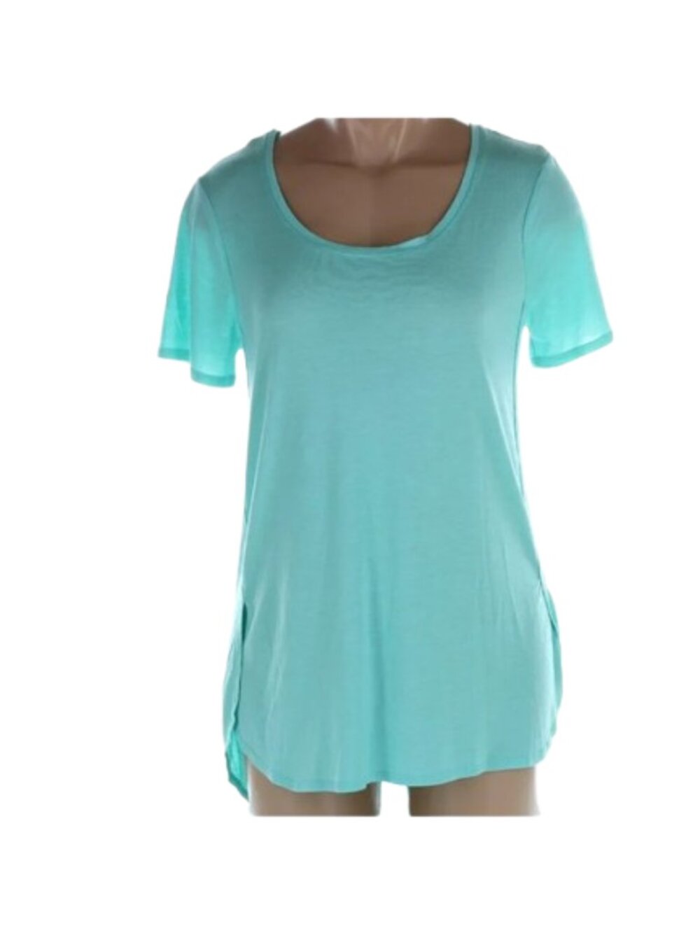 NWT All For Color Turquoise Short Sleeve Scoop Neck Tunic Top